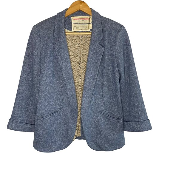 Anthropologie Cartonnier Light Blue Textured Casual Blazer - Picture 1 of 13